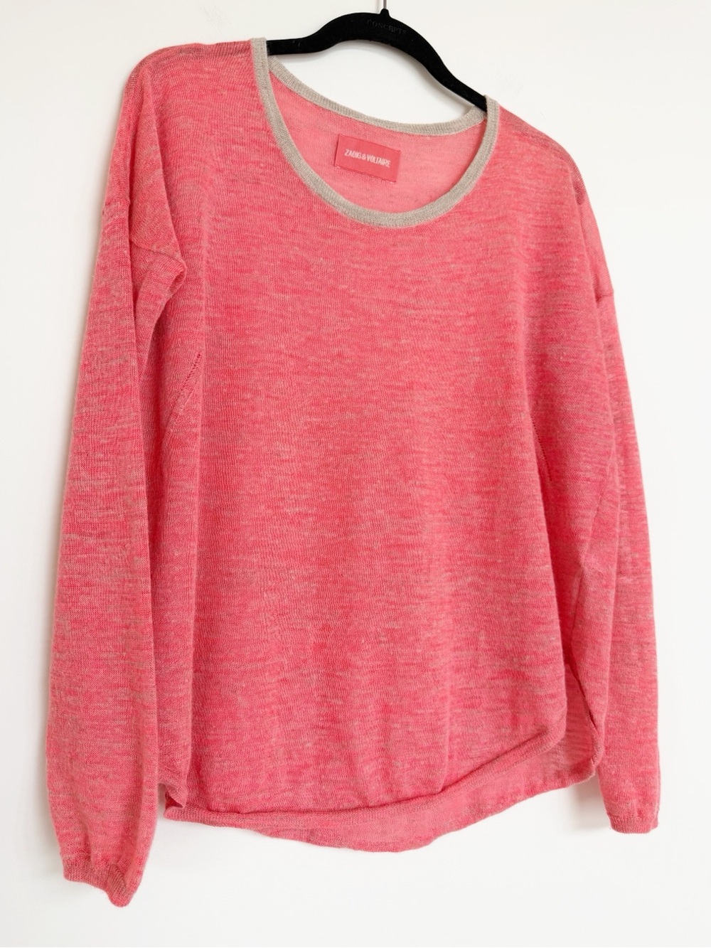 Zadig & Voltaire Hot Pink Linen Long Sleeve Size Small